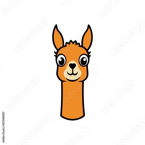 Llama head vector illustration