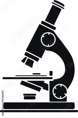 Microscope silhouette vector image