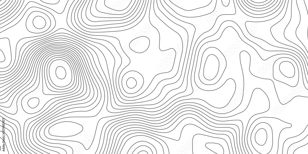 Abstract topographic contours map background. Lines Topographic contour lines map seamless pattern. The black on white contours topography stylized height of the lines map. Abstract topographic contours map background. Lines Topographic contour lines map seamless pattern. The black on white contours topography stylized height of the lines map.