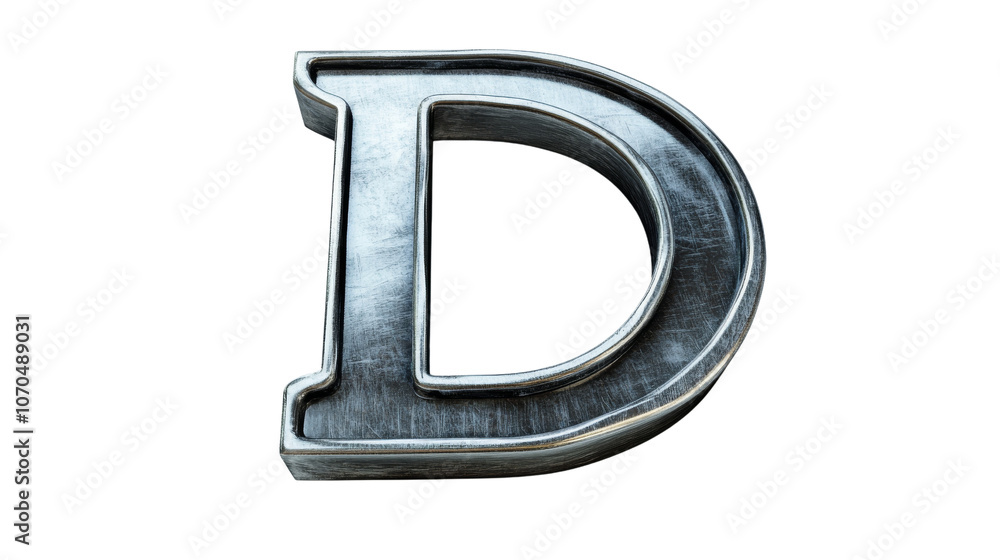 Obraz premium Metal Letter D.