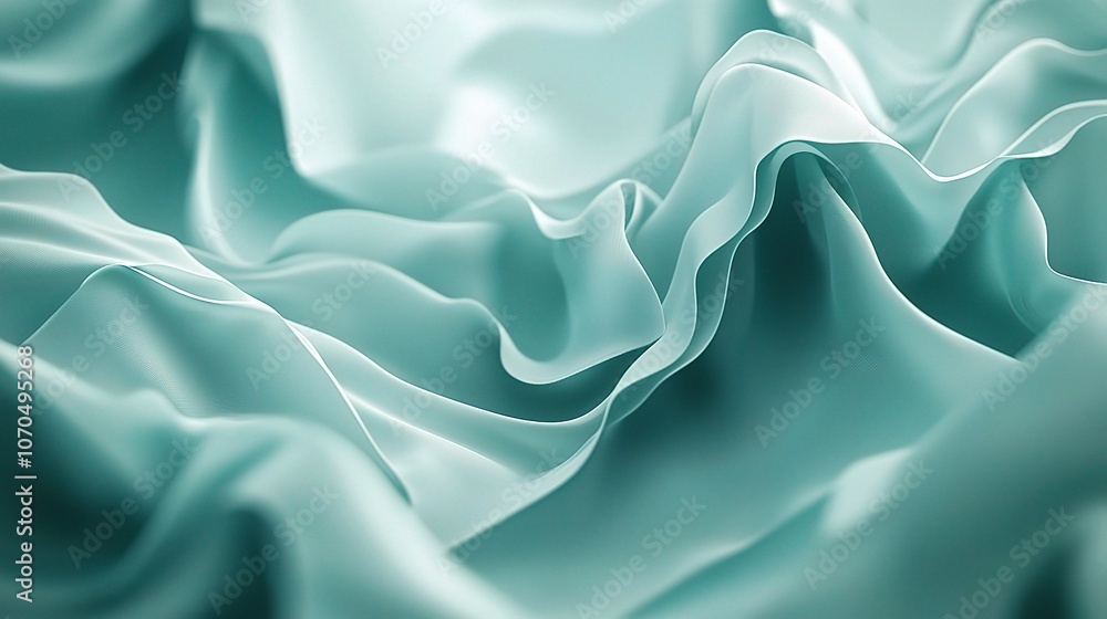 Obraz premium Smooth Aqua Fabric Texture for Elegant Designs