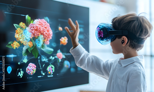 Interactive Holographic Learning: Students and Teachers Using VR, AR, and AI in a Futuristic Classroom with Models, Digital Maps, and Virtual Worlds for Immersive Education photo