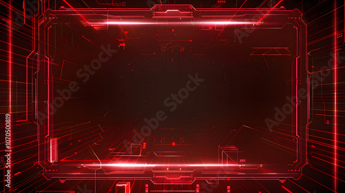 A black and red frame with a red background. The frame is made of red and black materials