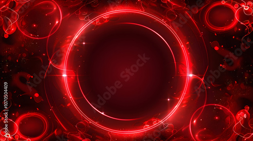 A black and red frame with a red background. The frame is made of red and black materials