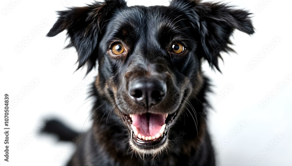 Fototapeta premium black dog portrait