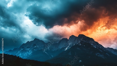 A Vibrant Dynamic Thunderstorm Unleashing Power Across the Horizon 