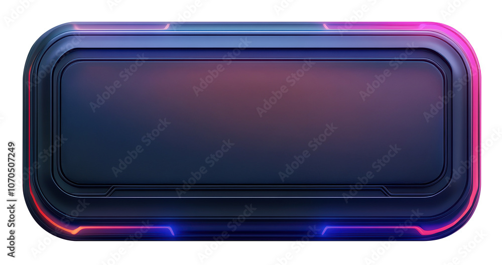 A blue and red button with a glowing line. The button is on a white background. The button is designed to look like a video game controller A blue and red button with a glowing line. The button is on a white background. The button is designed to look like a video game controller