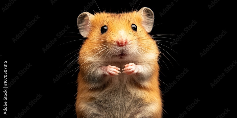 A European hamster stands up on its back legs in its natural home in Lower Austria. A European hamster stands up on its back legs in its natural home in Lower Austria.