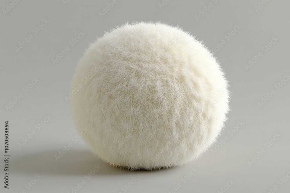 round shape wool on white color, 3d model, round shape, round shape wool on white color, 3d model, round shape,