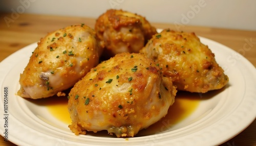 Juicy Baked Chicken Thighs with Crispy Skin 