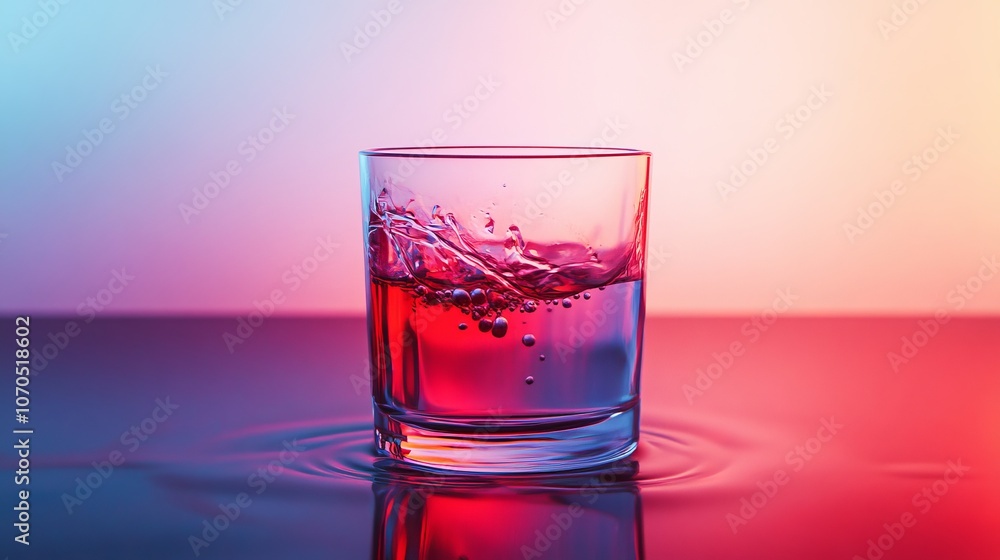 Red food coloring diffusing in water inside a glass, creating swirling patterns against a gradient background. Red food coloring diffusing in water inside a glass, creating swirling patterns against a gradient background.