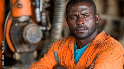 Happy Young African Man in Work Attire