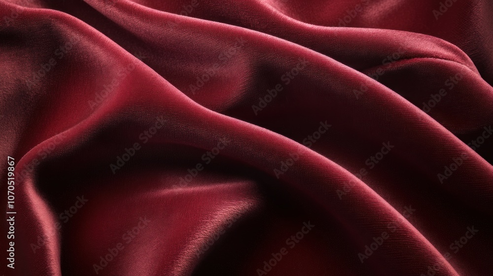 Fototapeta premium Red Silk Fabric Texture