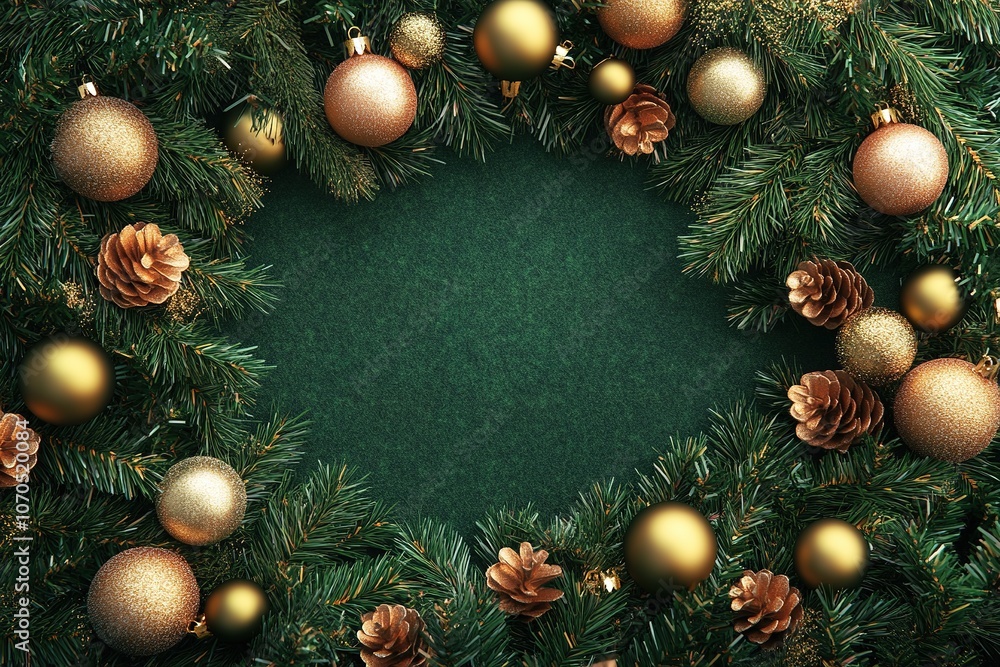 Festive Christmas frame with space for text Festive Christmas frame with space for text