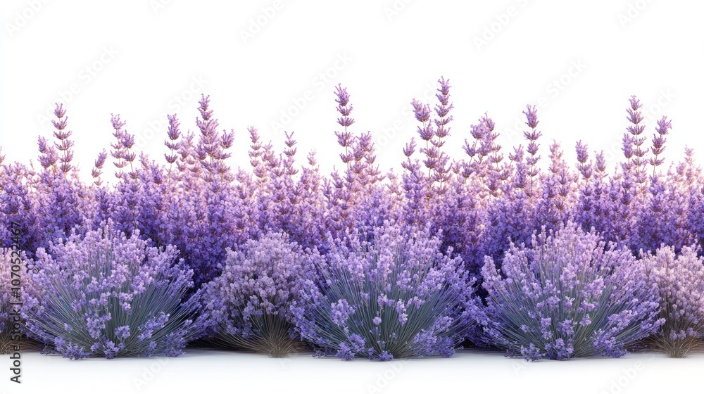 Naklejka premium A vibrant display of lavender flowers in full bloom.