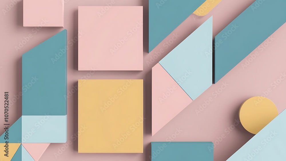 Abstract pastel geometric background. Generative Ai. Abstract pastel geometric background. Generative Ai.