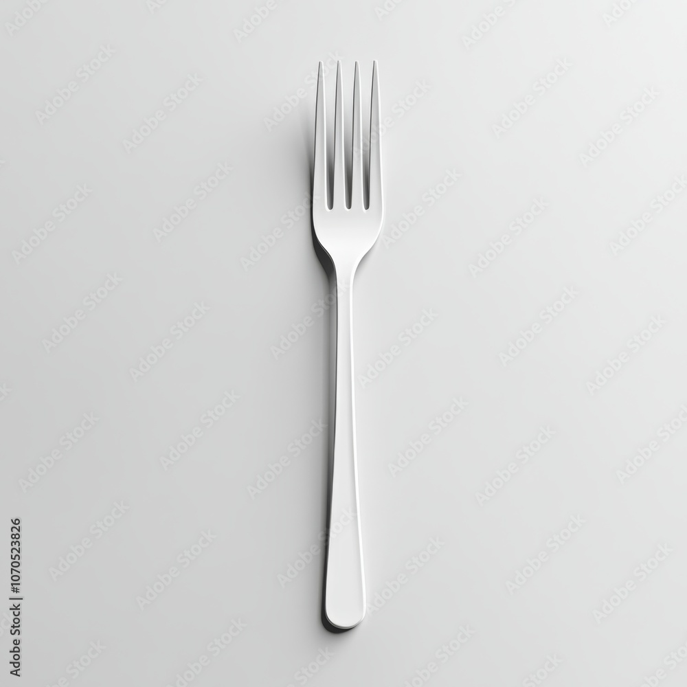 a white fork, simple 2d illustration a white fork, simple 2d illustration