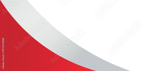 Red curve on a white background vector. Dynamic shapes composition. Creative illustration for poster, web, landing, cover, greeting, EPS 1