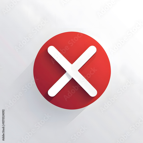 red x cancel mark button