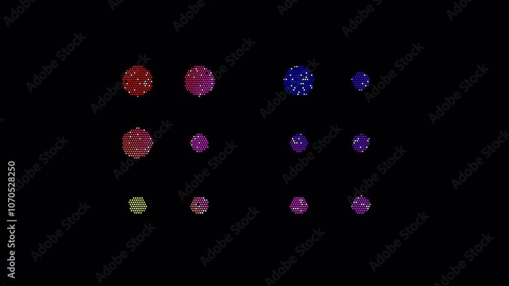 Icon braille is made up of LED square shapes that shimmer and flicker. There are black dead diodes. In-Out looped. Alpha BW at the end Icon braille is made up of LED square shapes that shimmer and flicker. There are black dead diodes. In-Out looped. Alpha BW at the end
