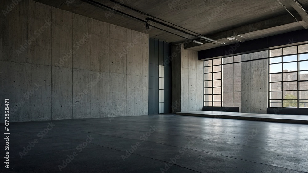 Concrete minimalism: a bare room, stone etched with time. Concrete minimalism: a bare room, stone etched with time.