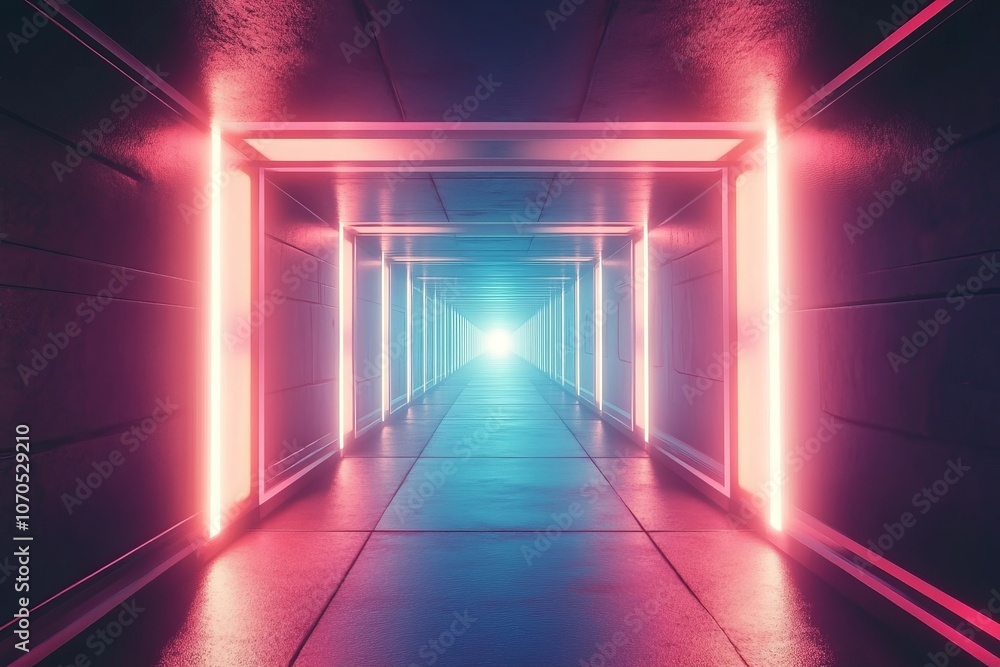 futuristic tunnel light with the light in the end of the tunnel futuristic tunnel light with the light in the end of the tunnel