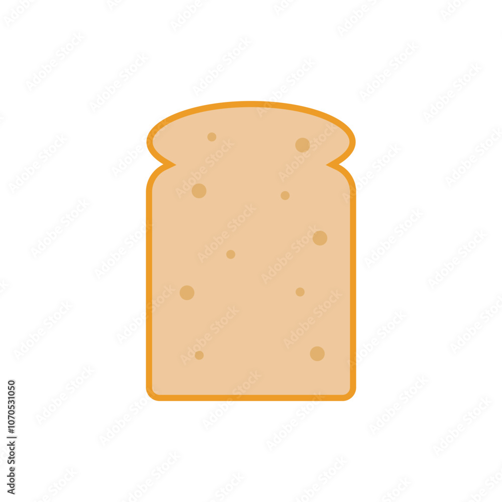 slices of bread flat design vector illustration. slices of bread flat design vector illustration.