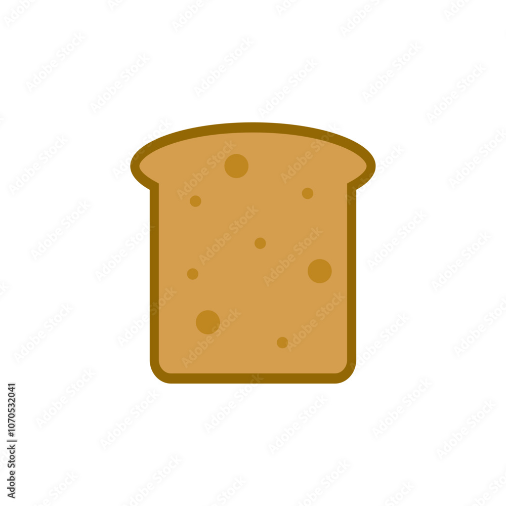 slices of bread flat design vector illustration.