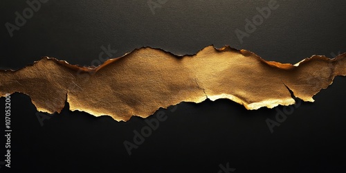 A stylish background with a torn gold paper effect against a black backdrop. Perfect for presentations or designs.