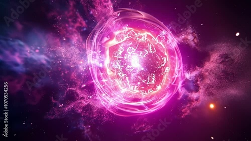 An unseen force guides the neutron into its new state emitting an electron and releasing energy. photo