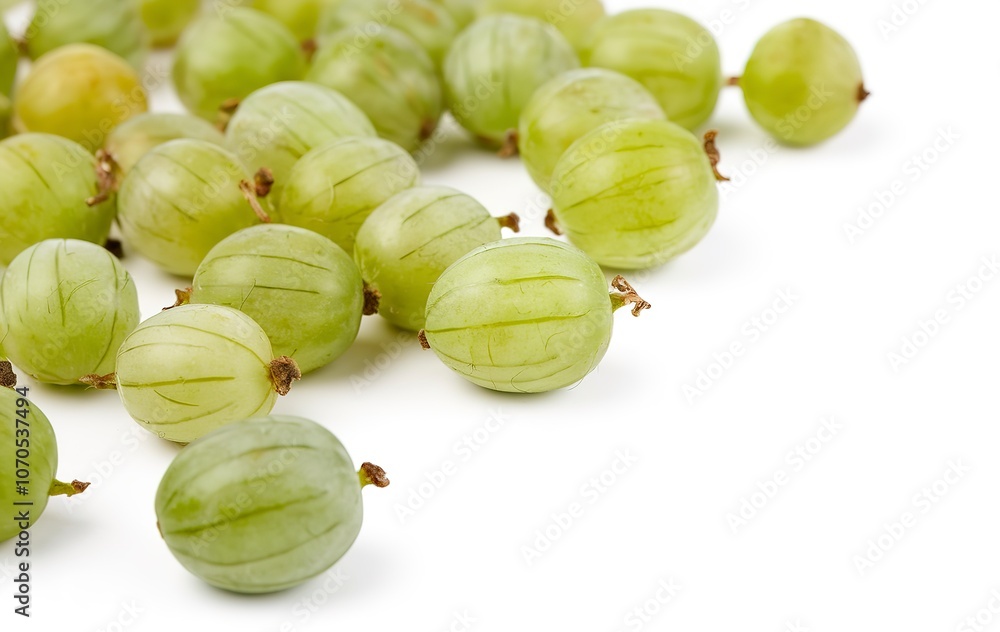 Fresh gooseberry isolated on white background Fresh gooseberry isolated on white background