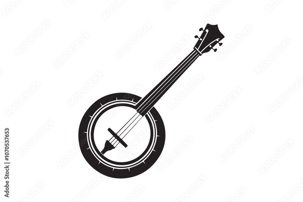 Banjo Silhouette vector illustration, Banjo Silhouette vector Banjo Silhouette vector illustration, Banjo Silhouette vector