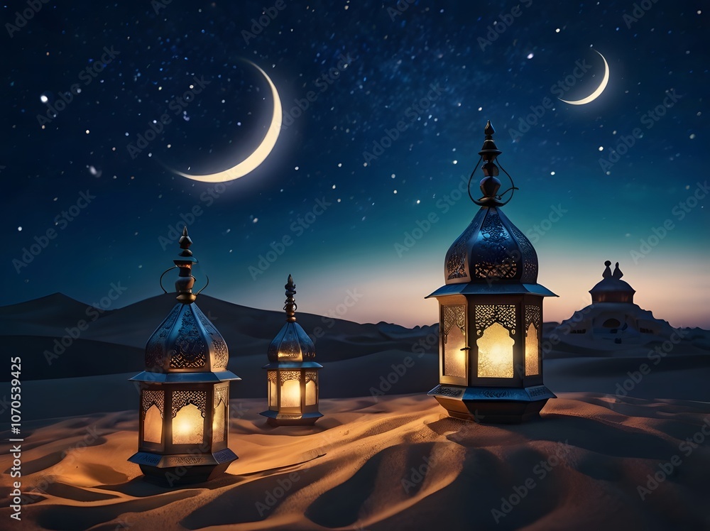 Under the deep starry sky, the lanterns stand quietly on the sand dunes, the shimmering light and the starlight reflecting each other, symbolizing hope and serenity.
Under the deep starry sky, the lanterns stand quietly on the sand dunes, the shimmering light and the starlight reflecting each other, symbolizing hope and serenity.