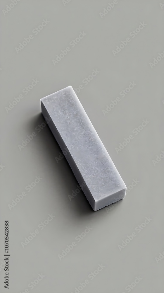 Minimalist Eraser on Light Gray Background Highlighting Simple Everyday Essentials Minimalist Eraser on Light Gray Background Highlighting Simple Everyday Essentials