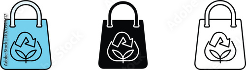 Reusable Shopping Bags with Recycle Symbol