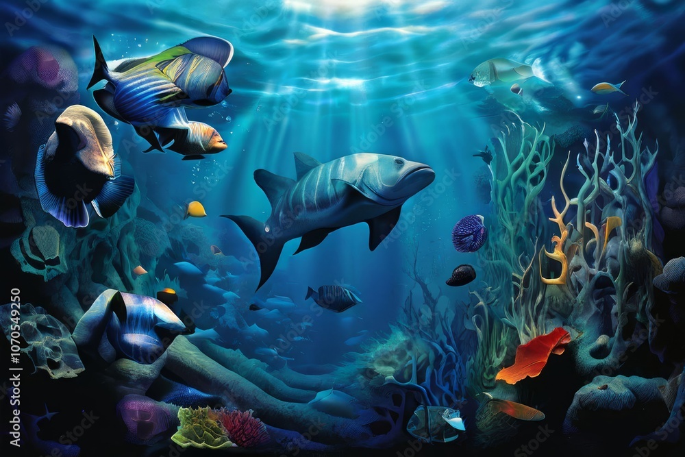memories underwater surreal art piece featuring memories or emot memories underwater surreal art piece featuring memories or emot