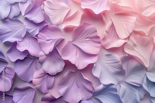 3d wallpaper abstract business background, 3D abstract petals with soft transitions from lavender to rose, arranged in a harmonious, soothing layout.