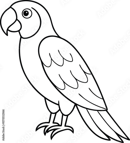 Bird line art vector illustration

