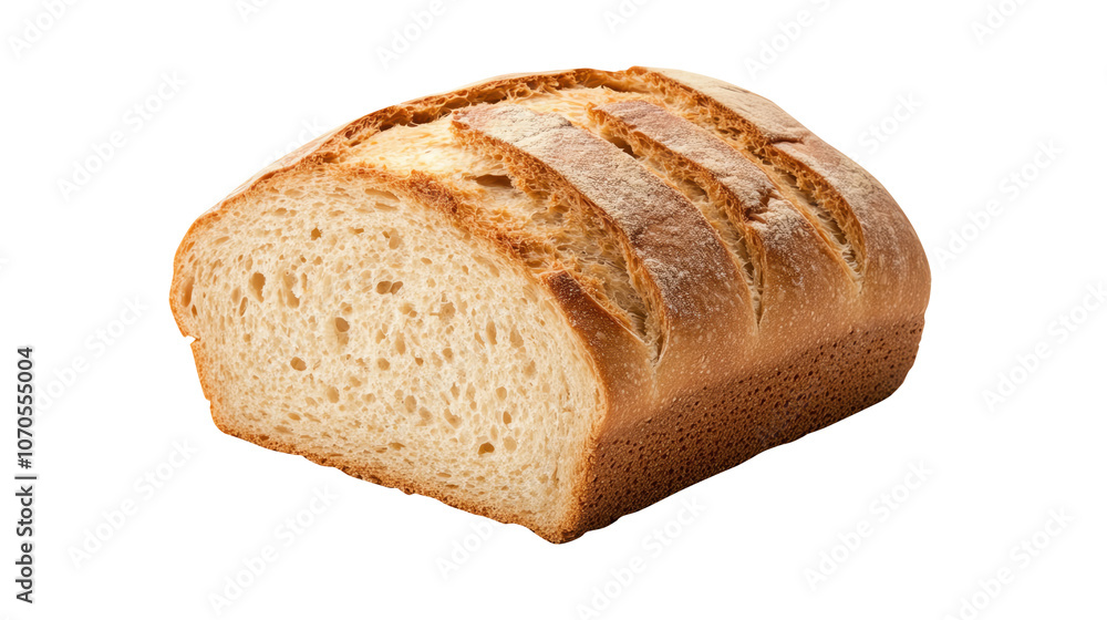 Freshly Baked Sliced White Bread Loaf, on transparent background. Freshly Baked Sliced White Bread Loaf, on transparent background.