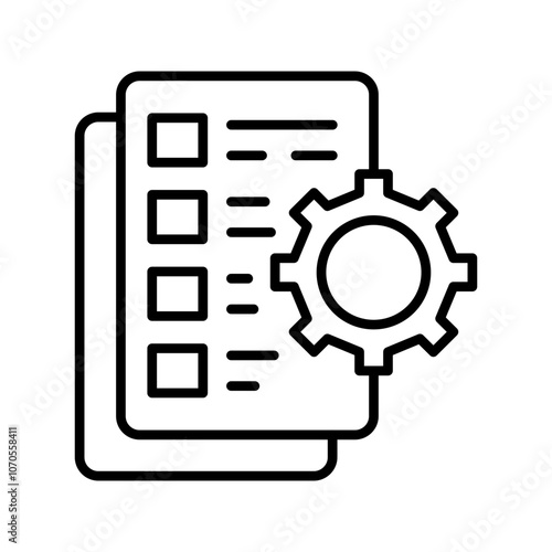 Production Outline Icon, Vector illustration