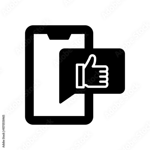 Feed Back Glyph Icon, Vector illustration