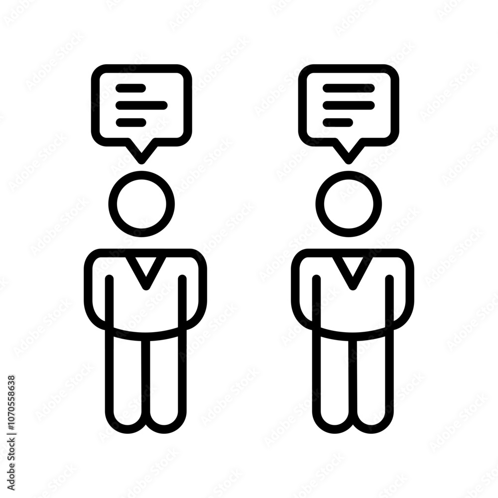 Participant Outline Icon, Vector illustration Participant Outline Icon, Vector illustration