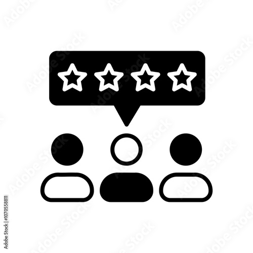 Customers Glyph Icon, Vector illustration