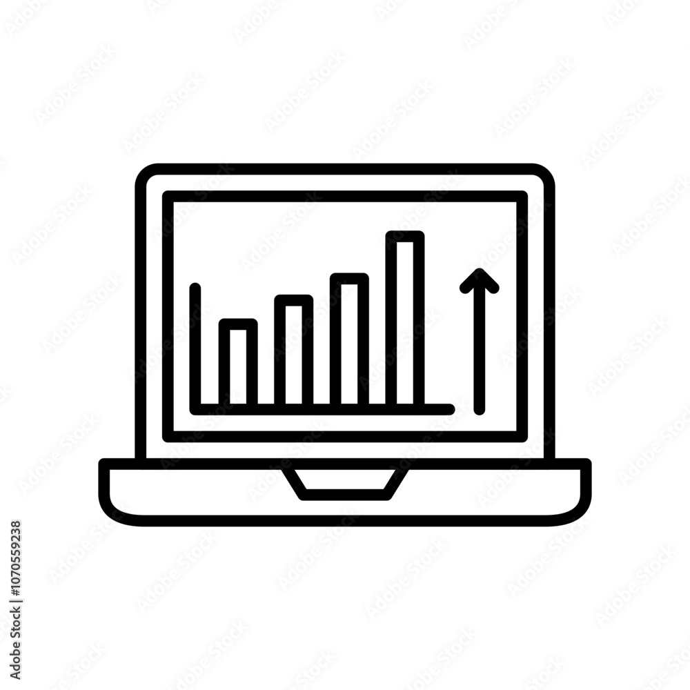 Stock Market Outline Icon, Vector illustration Stock Market Outline Icon, Vector illustration