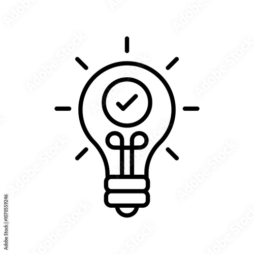 Inspiring Outline Icon, Vector illustration