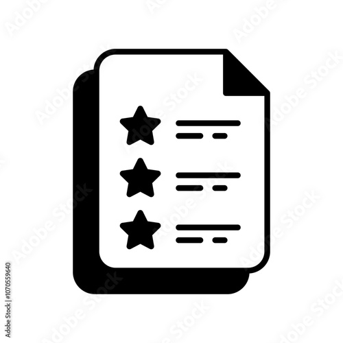 Wishlist Glyph Icon, Vector illustration