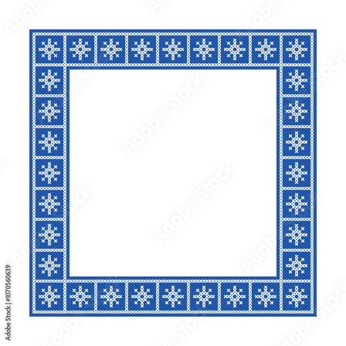 Square frame cross stitch pattern