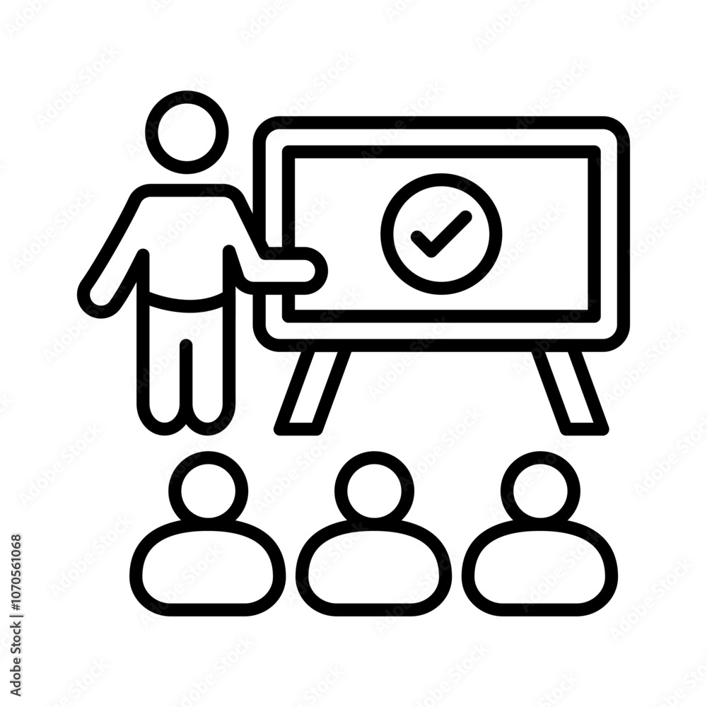 Training Outline Icon, Vector illustration Training Outline Icon, Vector illustration