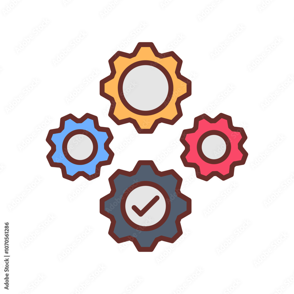 Fototapeta premium Simplicity Filled Icons , Vector illustration