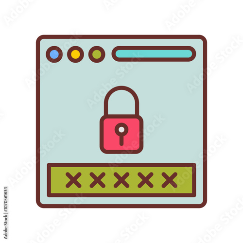 Password Filled Icons , Vector illustration